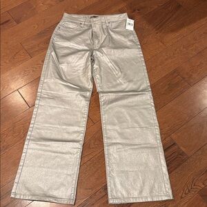 Kut from the Kloth Metallic Silver Jeans